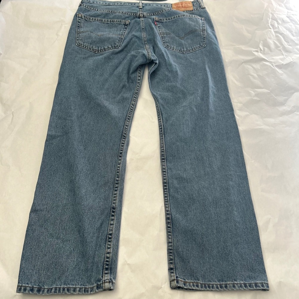 Levis 505 Regular Fit Straight Leg Denim Jeans Mens Size 36x30‎ Blue Jeans